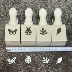 【4個セット】Martha Stewart マーサスチュワート クラフトパンチ 4個セット 蝶 てんとう虫 リーフ 葉っぱ ペーパークラフト【A0479】