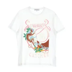 Salvatore Ferragamo サルヴァトーレ・フェラガモ 白 ロゴ プリント コットン 半袖 Tシャツ L