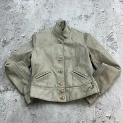 激レア　Ralph Lauren Collection　レザージャケット　ラルフローレン　牛革　ショートジャケット　古着　ホワイト　アイボリー　ベージュ系　4