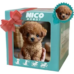 【迅速発送】【2025年新モデル】 子犬型ペットロボット ロボット 私の現実的なの子犬 リアルな犬ロボット 可愛い 動く コンパニオン サークル 記念品・プレイタイム用 (栗色) 1