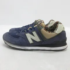 Q■【27cm】ニューバランス/New Balance ML574HVA スエードスニーカー■紺×迷彩/MENS/40【中古】