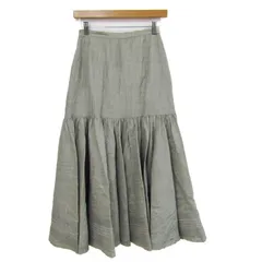 インゲボルグ ロングスカート ボトムス フレア リネン コットン レディース ﾌﾘｰサイズ グレー INGEBORG 【中古】