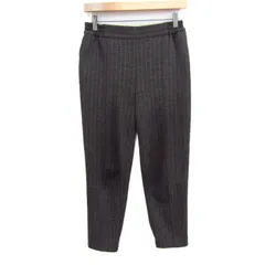 ロペピクニック テーパードパンツ ボトムス ストライプ柄 ストレッチ レディース 38サイズ グレー ROPE PICNIC 【中古】