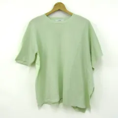 アズールバイマウジー ニット トップス 半袖 アシンメトリー 未使用品 レディース Fサイズ ミントグリーン AZUL by moussy