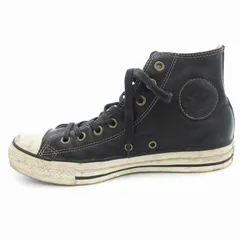 コンバース CONVERSE オールスター ハイカットスニーカー 本革 レザー 25.5cm 黒 ブラック /UO ●ECO