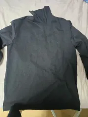 ブラック 基本 無地 タートルネックT M 新品