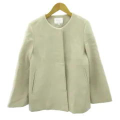 B&Y ユナイテッドアローズ BEAUTY&YOUTH ビューティー&ユース フレアノーカラーコート ウール ショート丈 S ベージュ 0924 ■YHS4
