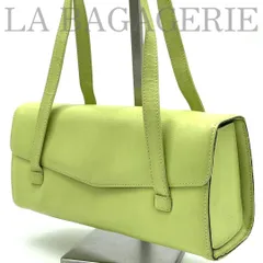 ★【レア】LA BAGAGERIE　ラ・バガジェリー   レザー　ショルダーバッグ  肩掛け　ライトグリーン