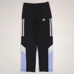 ジュニア ロングパンツ カラーブロック ダブルニット IB0267 ブラック 130cm