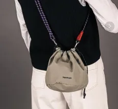 新品未使用　トポロジー　ユニセックス　リバーシブルバケット　おしゃれ　巾着バッグ　カーキ