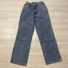 新品 ワイドフィット ウエスト後ろゴム デニム S