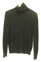 【中古】 Paul Smith メンズニット セーター M タートルネックセーター Paul Smith M 黒 ブラック 無地