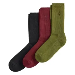 ポロラルフローレン：GARMENT DYE CREW ソックス 3PK (アソート)