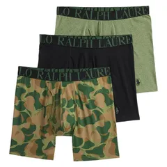 ポロラルフローレン：CLASSIC FIT STRETCH ボクサーブリーフ 3PK (ポロブラック／エコカモ／カーゴグリーンヘザー)のサムネイル