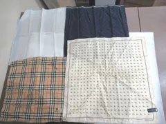 バーバリー　ハンカチ　４枚セット　未使用～美品☆　BURBERRY×２　burberrys×２　/　チェック柄等
