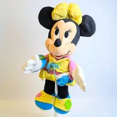 ☆VINTAGE 1992☆ 【 DISNEY / ディズニー ミニーマウス (Minnie Mouse) 】ミッキーマウスと仲間たち / 知育玩具 / ぬいぐるみ / plush toy 〚アメリカン雑貨 アメトイ〛