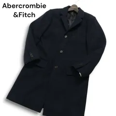 Abercrombie&Fitch アバクロンビー＆フィッチ 秋冬 イタリア製生地 ウール★ チェスター コート Sz.XS メンズ 紺 ネイビー