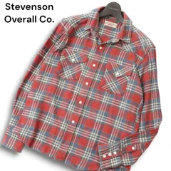 Stevenson Overall Co. スティーブンソンオーバーオール 秋冬★ 長袖 ウエスタン チェック ネル シャツ Sz.S メンズ 日本製のサムネイル