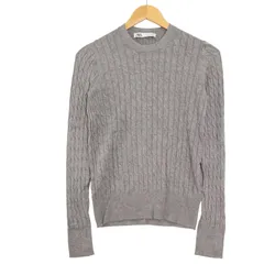 ZARA ザラ 秋冬 ケーブル編み★ レーヨン セーター ニット Sz.S レディース 灰