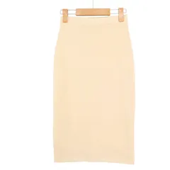 ROYAL PARTY ロイヤルパーティ 秋冬 ニット★ リブニット タイト ミディ ペンシル スカート Sz.F レディース 白