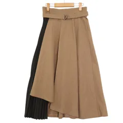 STUDIOUS ステュディオス 秋冬★ アシンメトリー プリーツ ラップ スカート Sz.2 レディースのサムネイル