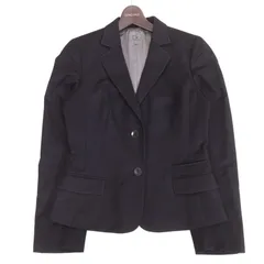 CK Calvin Klein カルバンクライン 秋冬 ウール アンゴラ シルク混★ テーラード ジャケット ブレザー Sz.4 レディース 黒のサムネイル