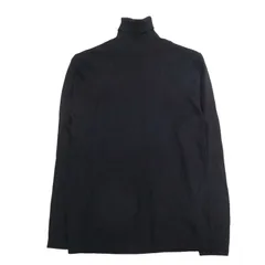 【新品 未使用】 MUJI 無印良品 秋冬 ウール100％★ タートルネック リブ ニット セーター Sz.M メンズ 黒