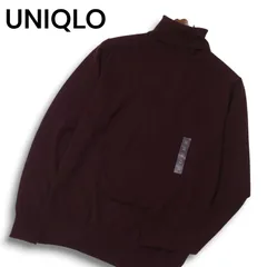 【新品 未使用】 UNIQLO ユニクロ エクストラファインメリノ ウール100%★ タートルネック セーター ニット Sz.M メンズ