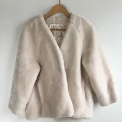 美品 プラステ ボリューム フェイクファーコート 2972202511120043 レディース M ホワイト