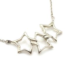 美品 ティファニー トリプルスター シルバー925 ネックレス 3連 星