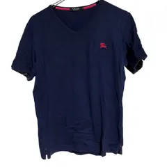 B061 BURBERRY BLACK LABEL バーバリー ブラック レーベル Tシャツ 半袖 シャツ ネイビー カジュアル メンズ 2