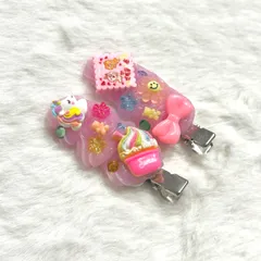 【No.128】前髪クリップ ホイップデコ ピンク