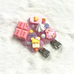 【No.129】前髪クリップ ホイップデコ ピンク