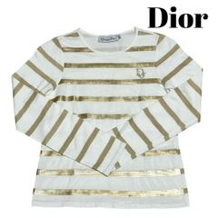 美品 Christian Dior ピンク 長袖Tシャツ 花柄刺繍 ロゴ - メルカリ