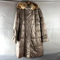 コムサデモード COMME CA DU MODE コート ダウンコート ロング ファーフード付き ブラウン系 Mサイズ 968552
