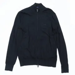 アルマーニ ジーンズ ARMANI JEANS Plain Knit Zip Up Cardigan ニット ダブルジップ カーディガン 長袖 ハイネック カットソー XS 黒 ブラック/7 メンズのサムネイル