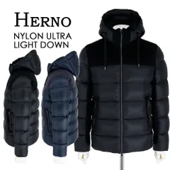ヘルノ HERNO ダウンジャケット メンズ ウルトラライトナイロン コーデュロイ ナイロン 切替 フード付き ブルゾン アウター 大きいサイズあり 軽量 PI001178U