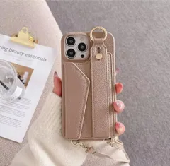 ★YerlyLan【 ベルト付き スマホケース 】iPhone 14 PRO対応 スマホ ケース アイフォン 14 PRO肩掛け 首かけ 斜めがけ ショルダー ケース iPhone 14 PRO携帯ケース （iPhone 14 Pro (6.1