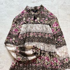 nioki ニウーキ ボタニカル フリルブラウス インド綿 nioki ニウーキ ボタニカル フリルブラウス インド綿 - メルカリ