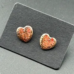 【新品】【ネコポス】アクセサリー ピアス ピンクゴールド スタッド ハート ワンポイント キレイ◆