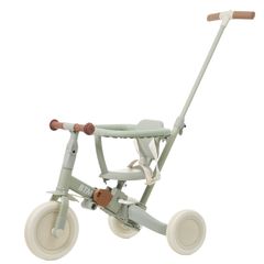美品】アイデス ナチュラルトライク 三輪車 プー＆ハニー 押し棒付き