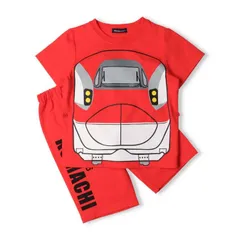 [ムージョンジョン] 【子供服】 JR新幹線電車なりきり半袖パジャマ 90cm～140cm B33797 [レッド] [140]