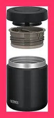 【スタッフおすすめ！】サーモス 真空断熱スープジャー 400ml ブラック スタンダードモデル 保温保冷 お手入れ簡単 口当たりがやさしい丸口設計 JBR-401 BK