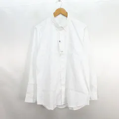 ジーユー GU ピンオックスフォードシャツ 長袖 ボタンダウン コットン XL ホワイト ※EKM