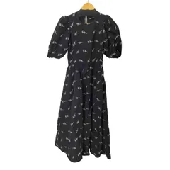 ザラ ZARA エンブロイダリーポプリンワンピース レディース import：S 