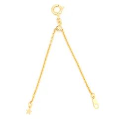 [ジュエリーショップエム] スライド アジャスター 太チェーン ネックレス 長さ調整 金属アレルギー対応 日本製 スター 15cm ゴールド 1