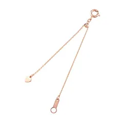 [ジュエリーショップエム] 日本製 ハート 10cm スライド アジャスター ネックレス 長さ調節 金属アレルギー対応 レディース ピンクゴールド ad0001 heart 10 PG 0