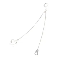 [ジュエリーショップエム] 日本製 オープンハート 10cm スライド アジャスター ネックレス チェーン 金属アレルギー対応 ad12 heart シルバー 0