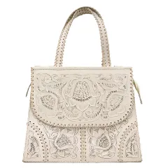 カービングトライブス グレースコンチネンタル CARVING TRIBES ハンドバッグ アイボリー系 レザー 革 トート 鞄 かばん