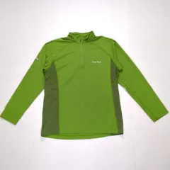 メンズ　クール ロングスリーブジップシャツ #1104795 グリーン XL